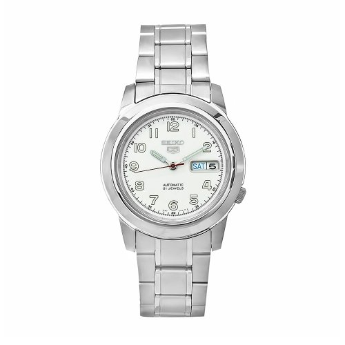 AAA 1:1 Replica Seiko Mens Watches White Dial Automatic 38MM SNKK33K1 Watch