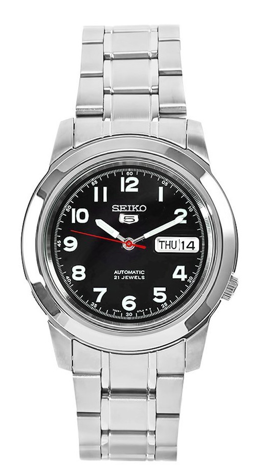 AAA 1:1 Replica Seiko Mens Watches Black Dial Automatic 38MM SNKK35K1 Watch