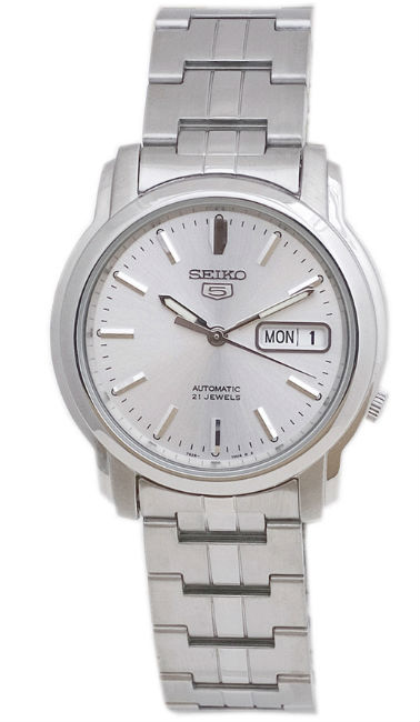 AAA 1:1 Replica Seiko-5 Mens Watches Silver Dial Automatic 38MM SNKK65K1 Watch