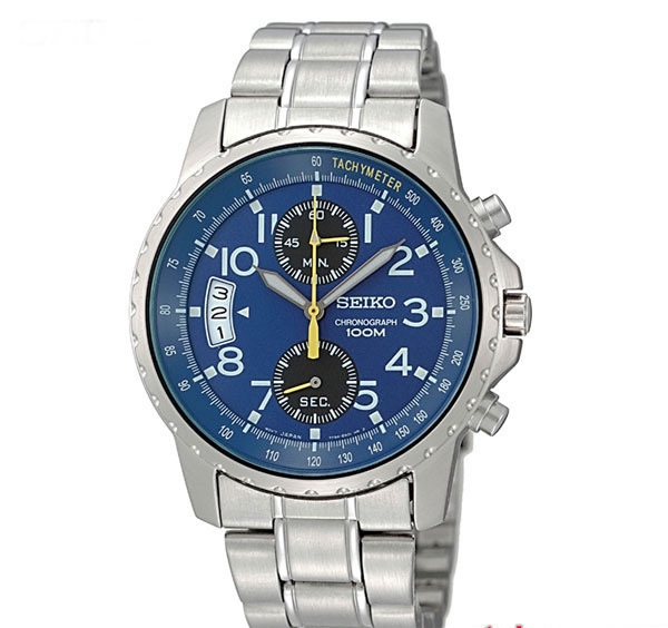 AAA 1:1 Replica Seiko-Chronograph Mens Watches Blue Dial Quartz 42MM SNN089P1 Watch