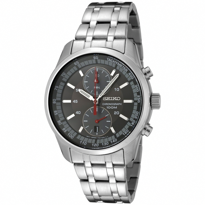 AAA 1:1 Replica Seiko-Chronograph Mens Watches Black Dial Quartz 42MM SNN153P1 Watch