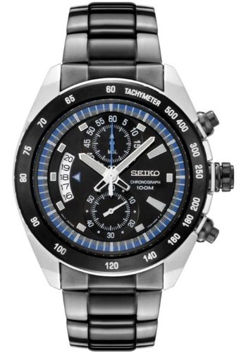 AAA 1:1 Replica Seiko-Chronograph Mens Watches Black Dial Quartz SNN183P1 Watch