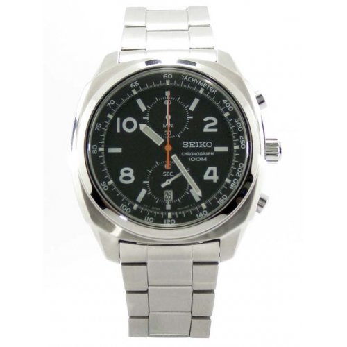 AAA 1:1 Replica Seiko-Chronograph Mens Watches Black Dial Japanese quartz 36MM SNN209 Watch