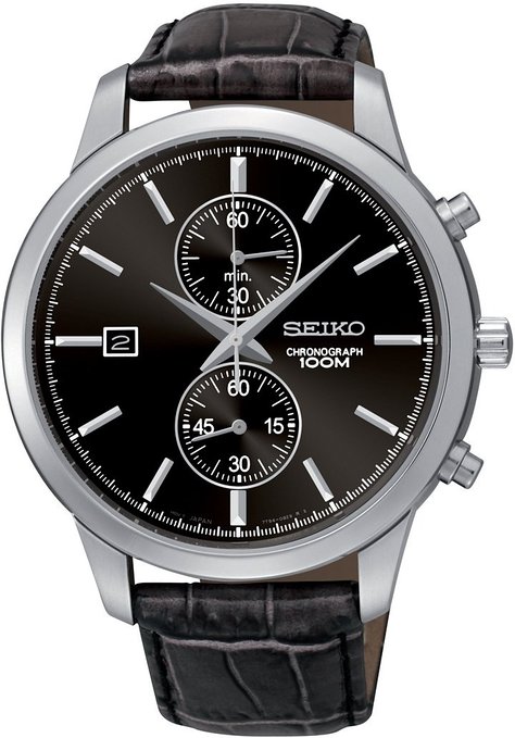 AAA 1:1 Replica Seiko Mens Watches Black Dial Quartz 42MM SNN275P2 Watch