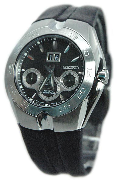 AAA 1:1 Replica Seiko-Arctura Mens Watches Black Dial Kinetic SNP011P1 Watch