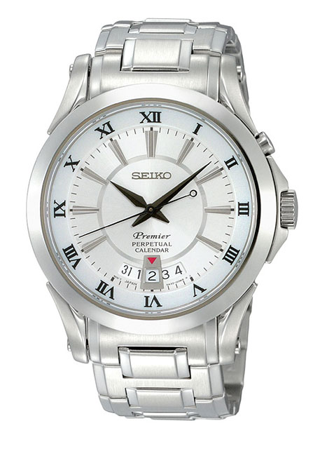 AAA 1:1 Replica Seiko-Premier Mens Watches White Dial Quartz 45MM SNQ107J1 Watch