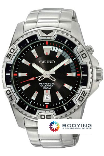 AAA 1:1 Replica Seiko-Criteria Mens Watches Black Dial Quartz 45MM SNQ109P1 Watch