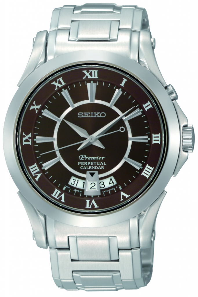 AAA 1:1 Replica Seiko-Perpetual-Calendar Mens Watches Black Dial Quartz 45MM SNQ117J1 Watch