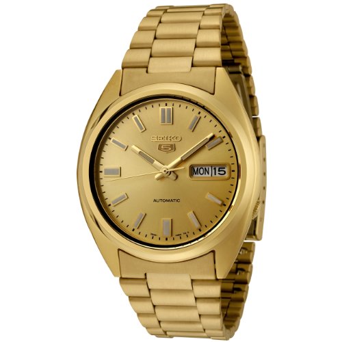 AAA 1:1 Replica Seiko Mens Watches Gold Dial Automatic 37MM SNXS80K1 Watch