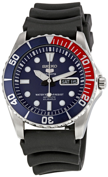 AAA 1:1 Replica Seiko-5-Sports Mens Watches Black Dial Automatic 41.5MM SNZF15J2 Watch