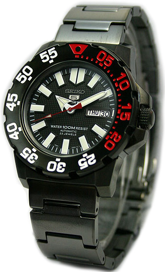 AAA 1:1 Replica Seiko-5-Sports Mens Watches Black Dial Automatic SNZF53K1 Watch