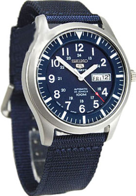 AAA 1:1 Replica Seiko-5 Mens Watches Blue Dial 43MM SNZG11J1 Watch