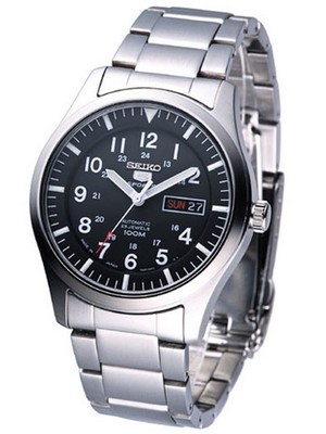 AAA 1:1 Replica Seiko-5-Sports Mens Watches Black Dial Automatic 42MM SNZG13J1 Watch
