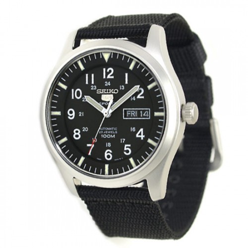 AAA 1:1 Replica Seiko-5-Sports Mens Watches Black Dial Automatic 42MM SNZG15K1 Watch