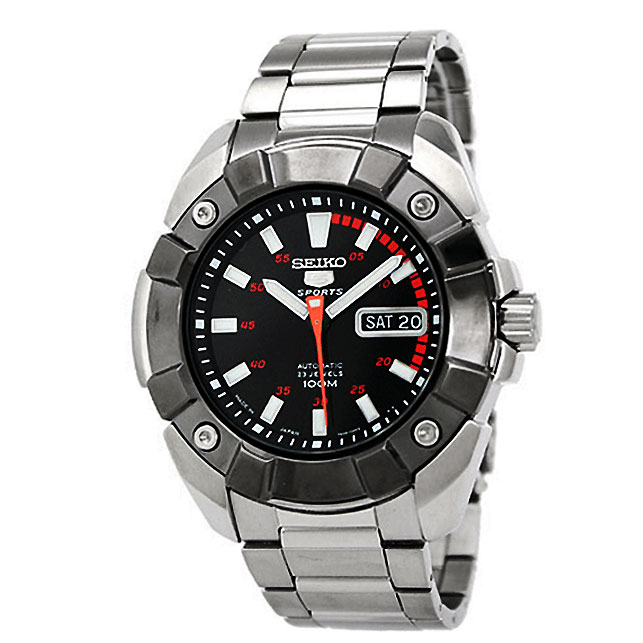 AAA 1:1 Replica Seiko-5-Sports Mens Watches Black Dial Automatic 42MM SNZG23J1 Watch