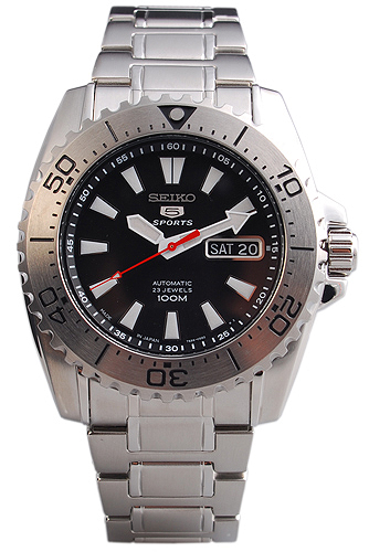 AAA 1:1 Replica Seiko-5-Sports Mens Watches Black Dial Automatic SNZG45J1 Watch