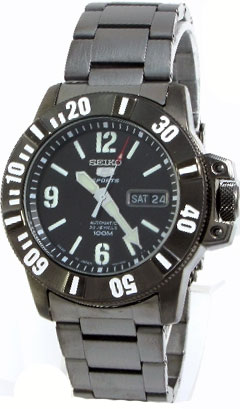 AAA 1:1 Replica Seiko Mens Watches Black Dial 47MM SNZG85J1 Watch