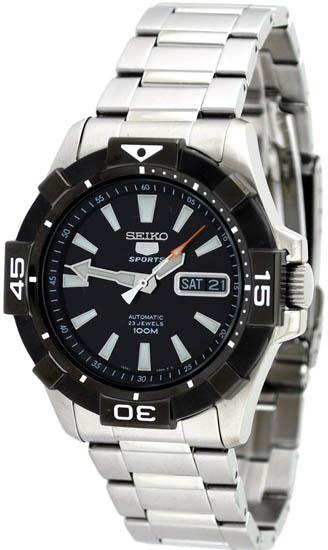 AAA 1:1 Replica Seiko-5-Sports Mens Watches Black Dial Automatic 45MM SNZH13K1 Watch