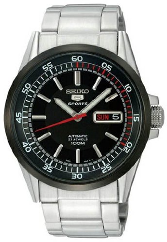 AAA 1:1 Replica Seiko-5-Sports Mens Watches Black Dial Automatic 45MM SNZH19K1 Watch
