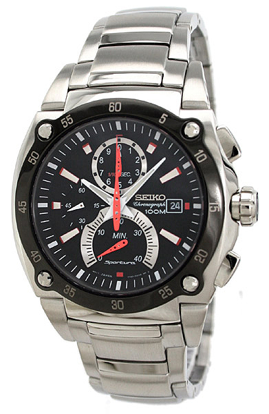 AAA 1:1 Replica Seiko-Sportura Mens Watches Black Dial SPC001P1 Watch