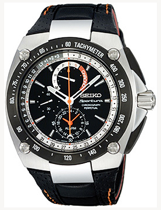 AAA 1:1 Replica Seiko-Sportura Mens Watches Black Dial Quartz SPC047P2 Watch