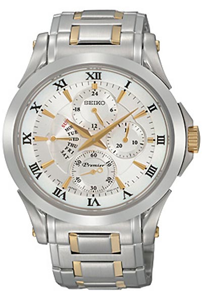 AAA 1:1 Replica Seiko-Premier Mens Watches Silver Dial Quartz SRL032P1 Watch