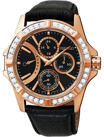 AAA 1:1 Replica Seiko-Women Ladies Watches Black Dial Quartz 40MM SRLZ90P1 Watch