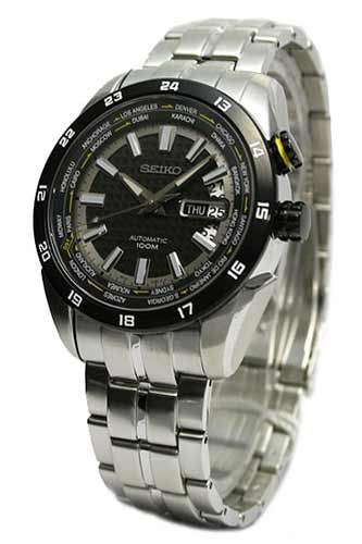 AAA 1:1 Replica Seiko Mens Watches Black Dial Automatic SRP037J1 Watch