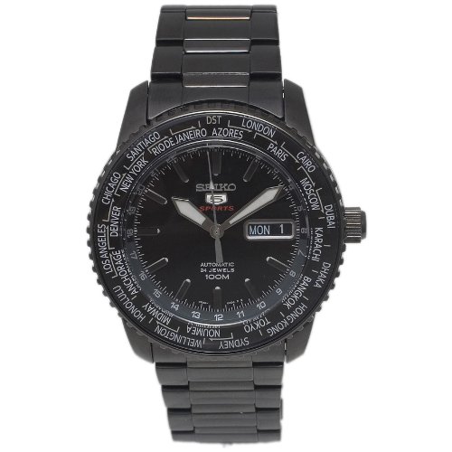 AAA 1:1 Replica Seiko-5-Sports Mens Watches Black Dial Automatic 42MM SRP129K1 Watch