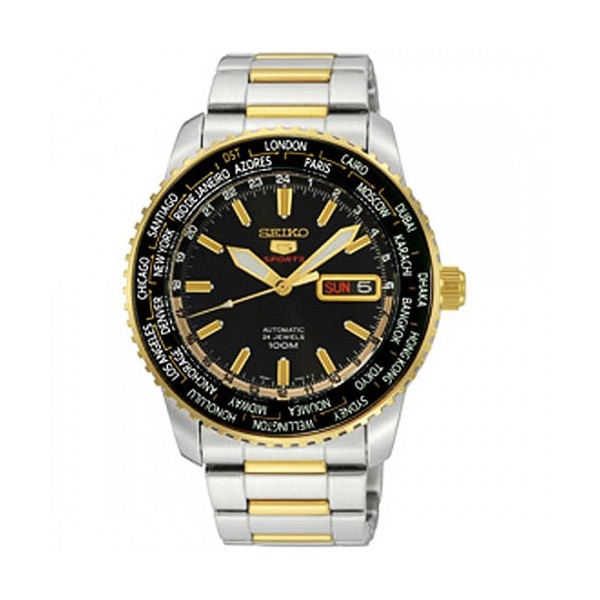 AAA 1:1 Replica Seiko-5-Sports Mens Watches Black Dial Automatic Self-wind 41MM SRP130J1 Watch