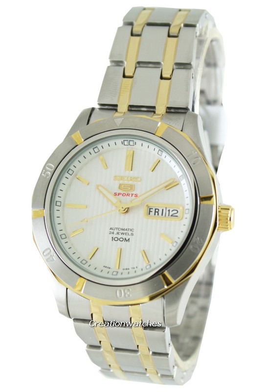 AAA 1:1 Replica Seiko-5-Sports Mens Watches Silver Dial Automatic 46MM SRP290K1 Watch