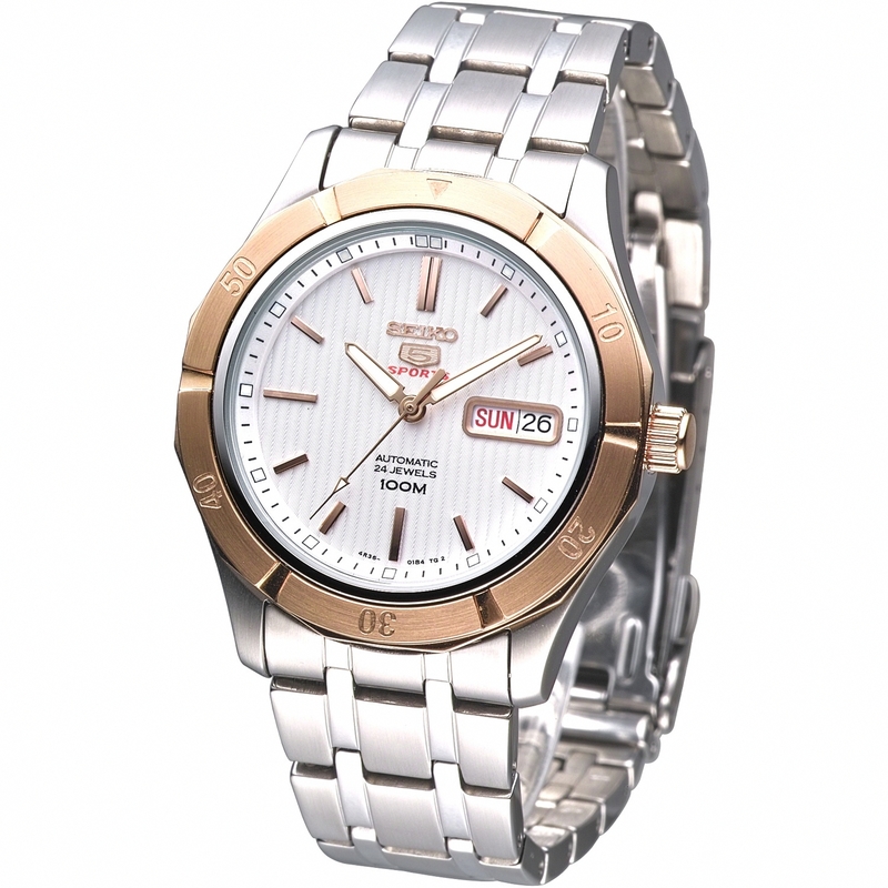 AAA 1:1 Replica Seiko-5-Sports Mens Watches Silver Dial Automatic 46MM SRP292K1 Watch