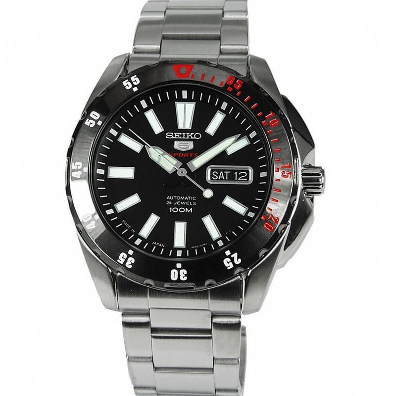 AAA 1:1 Replica Seiko-5-Sports Mens Watches Black Dial Automatic 45MM SRP361J1 Watch
