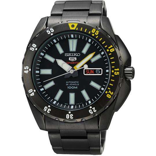 AAA 1:1 Replica Seiko-5-Sports Mens Watches Black Dial Automatic 45MM SRP363J1 Watch