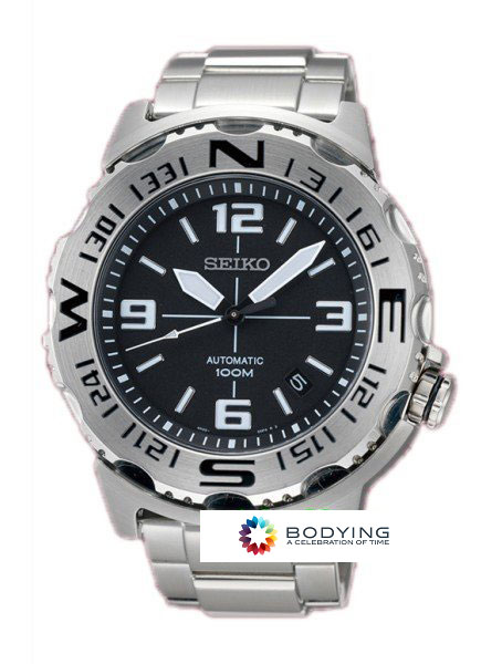 AAA 1:1 Replica Seiko Mens Watches Black Dial Automatic SRP441K1 Watch