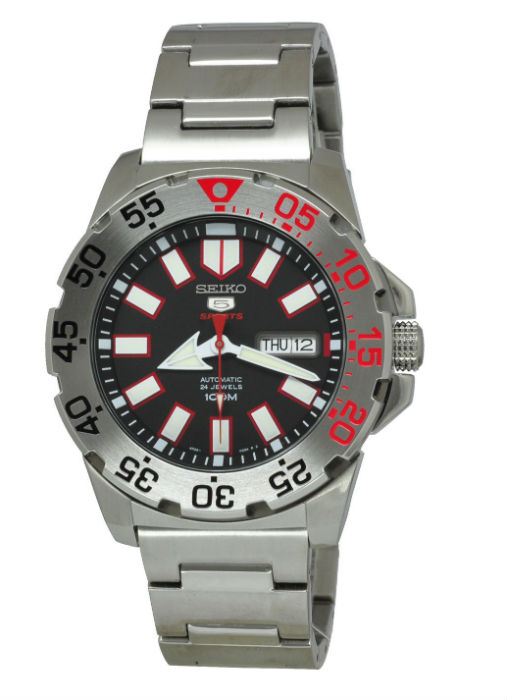 AAA 1:1 Replica Seiko-5-Sports Mens Watches Black Dial Automatic 44MM SRP485K1 Watch