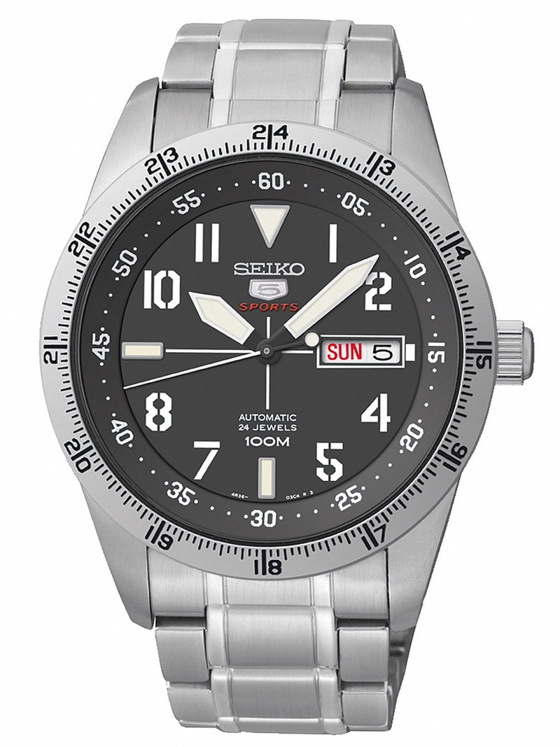 AAA 1:1 Replica Seiko-5 Mens Watches Black Dial Automatic 42MM SRP513K1 Watch