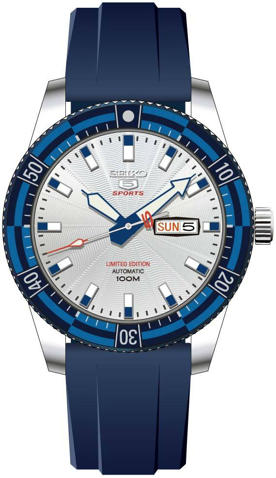AAA 1:1 Replica Seiko-5-Sports Mens Watches White Dial Automatic 43.5MM SRP781J1 Watch