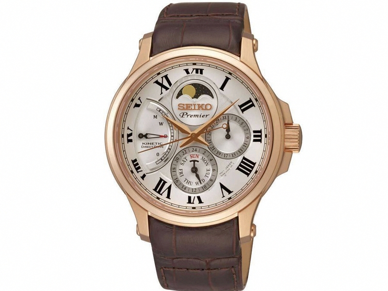 AAA 1:1 Replica Seiko-Premier-Kinetic Mens Watches Silver Dial Quartz 41MM SRX008P1 Watch