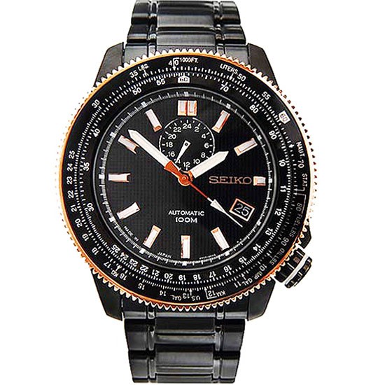 AAA 1:1 Replica Seiko Mens Watches Black Dial Automatic 45MM SSA008J1 Watch