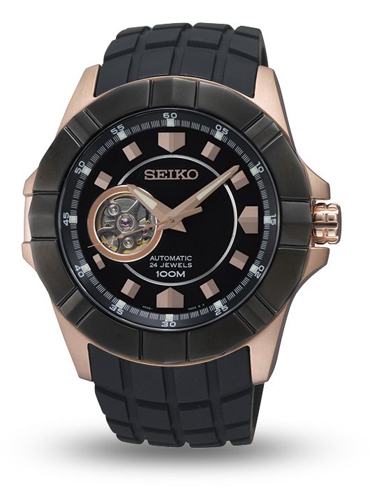 AAA 1:1 Replica Seiko Mens Watches Black Dial Automatic 44MM SSA078K1 Watch