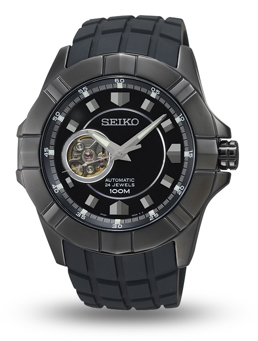 AAA 1:1 Replica Seiko Mens Watches Black Dial Automatic 44MM SSA079K1 Watch