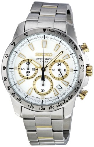AAA 1:1 Replica Seiko Mens Watches White Dial Quartz 40MM SSB029P1 Watch