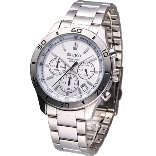 AAA 1:1 Replica Seiko-Chronograph Mens Watches Silver Dial Quartz SSB047P1 Watch