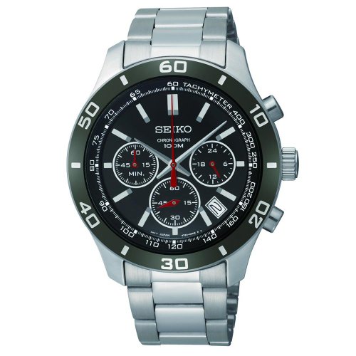 AAA 1:1 Replica Seiko-Usa Mens Watches Black Dial Swiss Quartz 41MM SSB077 Watch