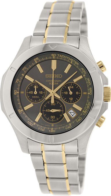 AAA 1:1 Replica Seiko Mens Watches Black Dial Quartz 44MM SSB109P1 Watch