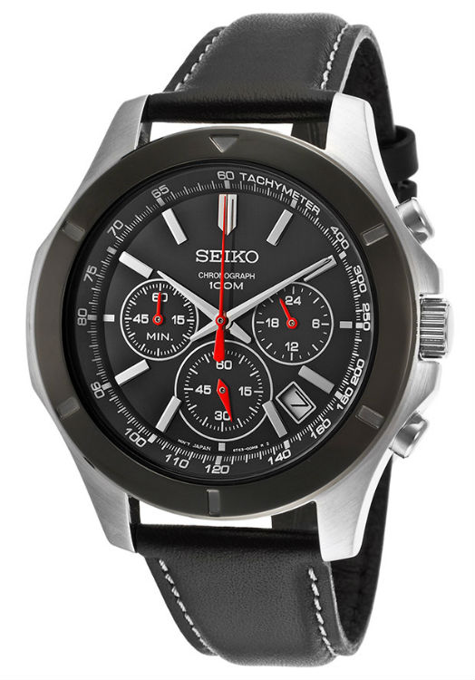 AAA 1:1 Replica Seiko Mens Watches Black Dial Quartz 44MM SSB111P2 Watch