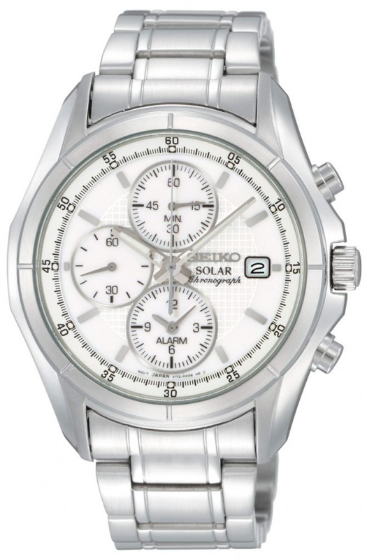 AAA 1:1 Replica Seiko-Solar Mens Watches White Dial Solar 35MM SSC003P1 Watch