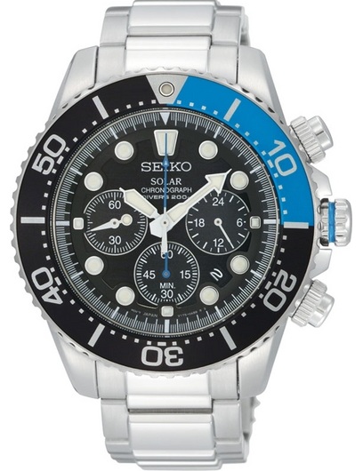 AAA 1:1 Replica Seiko-Solar Mens Watches Black Dial Solar 43MM SSC017P1 Watch