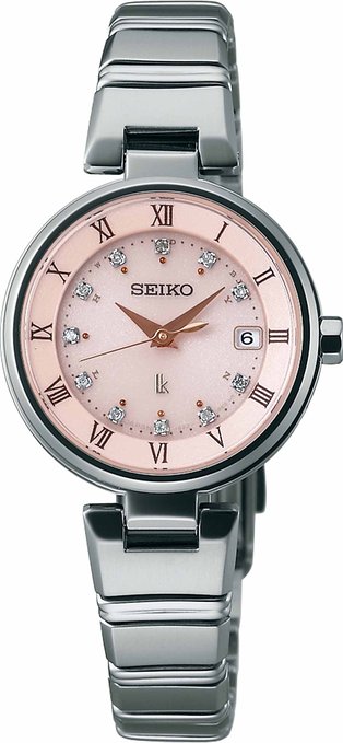 AAA 1:1 Replica Seiko-Japan-Domestic-Lukia Ladies Watches Pink Dial Solar 26.4MM SSQW007_japan Watch